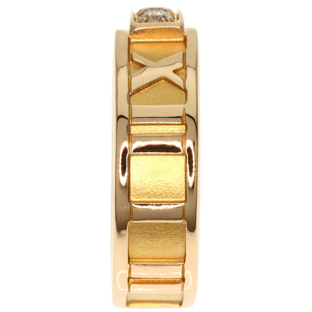 TIFFANY&Co. Ring 18K Pink Gold gold Atlas 3P Diamond Women Used Authentic