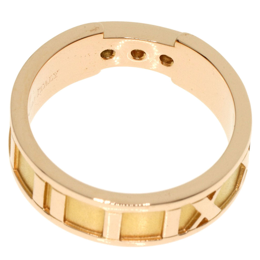 TIFFANY&Co. Ring 18K Pink Gold gold Atlas 3P Diamond Women Used Authentic