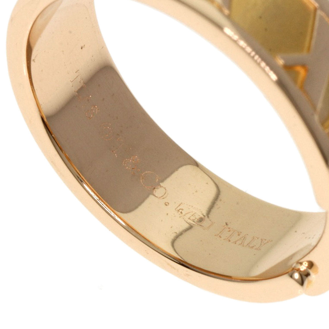 TIFFANY&Co. Ring 18K Pink Gold gold Atlas 3P Diamond Women Used Authentic