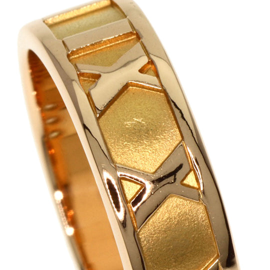 TIFFANY&Co. Ring 18K Pink Gold gold Atlas 3P Diamond Women Used Authentic