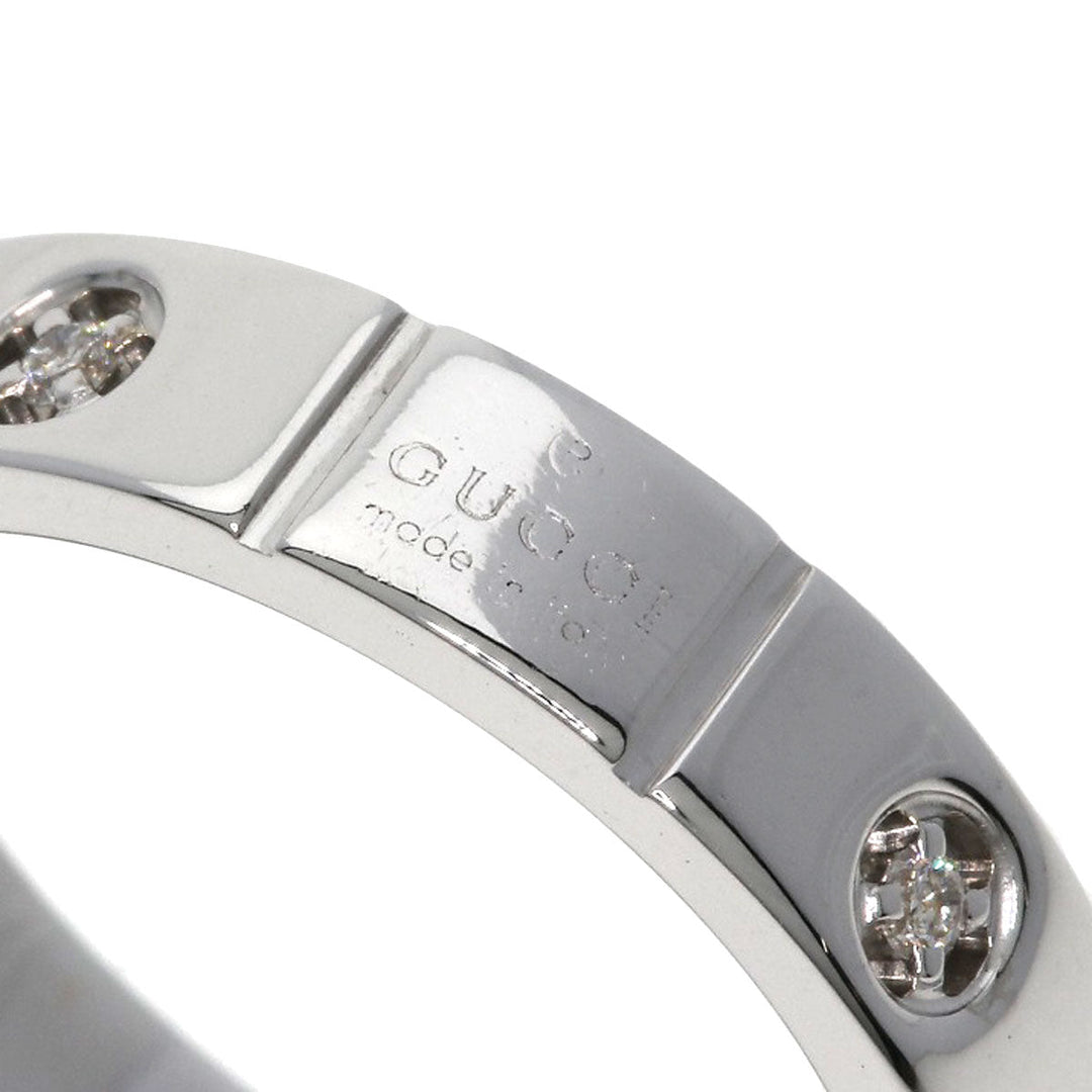 GUCCI Ring K18WG Silver Icon 5P Diamond
