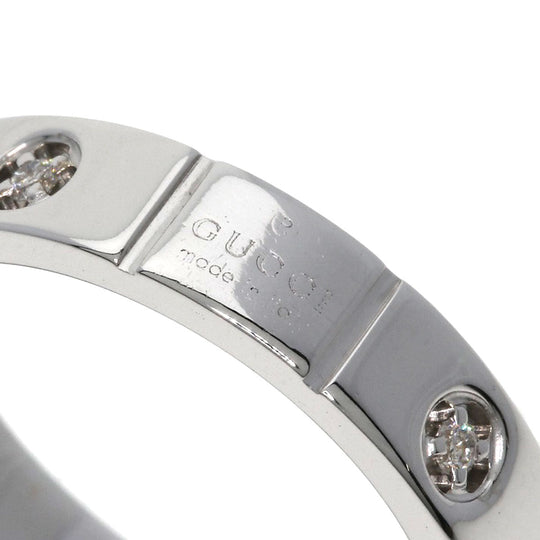GUCCI Ring K18WG Silver Icon 5P Diamond