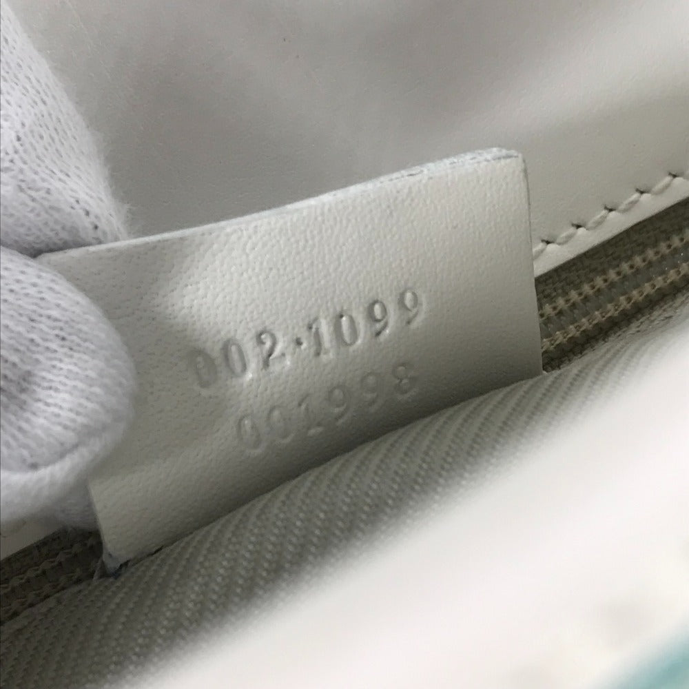 GUCCI Tote Bag 002 1099 Canvas / leather Light green Shoulder Bag Shoulder Bag GG Bucket Women Used Authentic