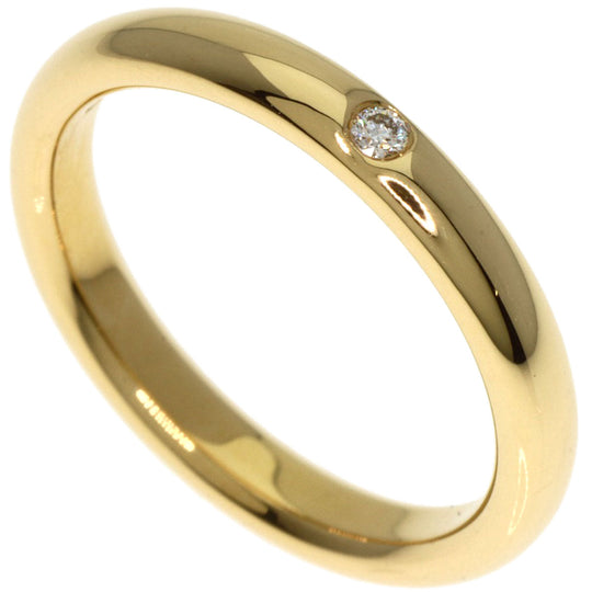 TIFFANY&Co. Ring 18K Yellow Gold gold Classic Wedding Band 1P Diamond Women Used Authentic