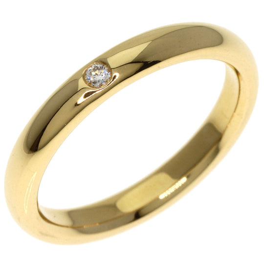 TIFFANY&Co. Ring 18K Yellow Gold gold Classic Wedding Band 1P Diamond Women Used Authentic