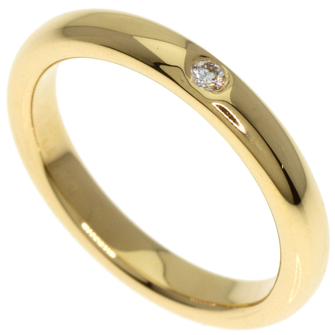TIFFANY&Co. Ring 18K Yellow Gold gold Classic Wedding Band 1P Diamond Women Used Authentic