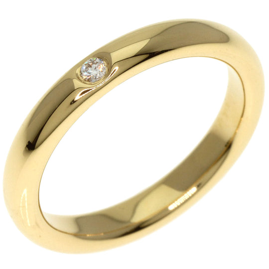 TIFFANY&Co. Ring 18K Yellow Gold gold Classic Wedding Band 1P Diamond Women Used Authentic