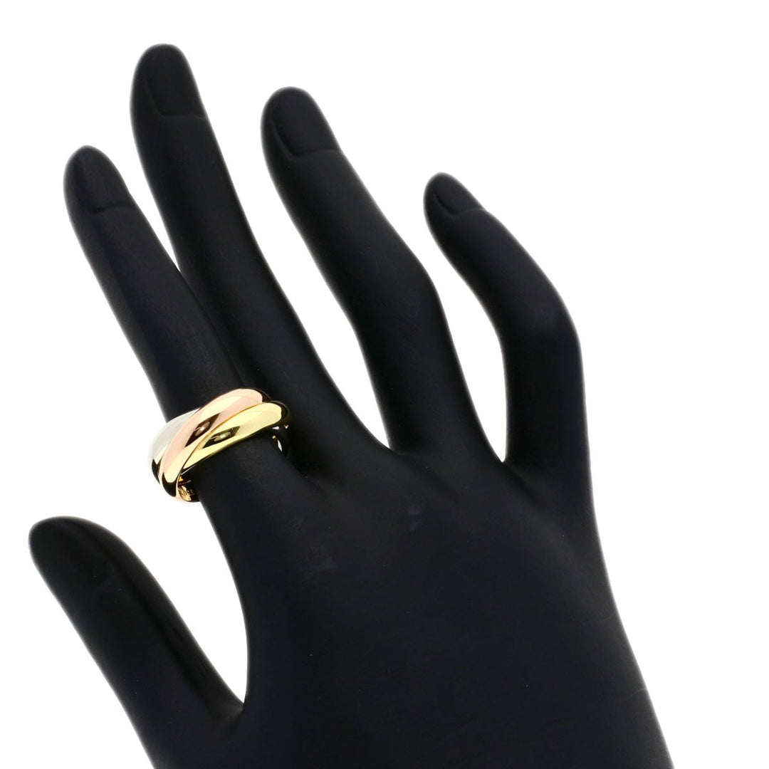CARTIER Ring K18YG , K18WG , K18PG gold Trinity MM #49 Women Used Authentic