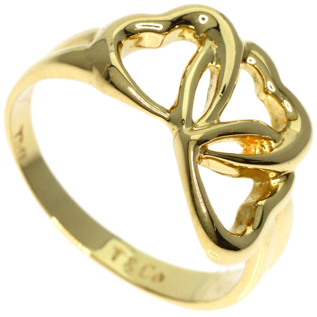 TIFFANY&Co. Ring 18K Yellow Gold gold Triple heart Women Used Authentic