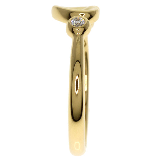 TIFFANY&Co. Ring 18K Yellow Gold gold Full Heart 2P Diamond Women Used Authentic
