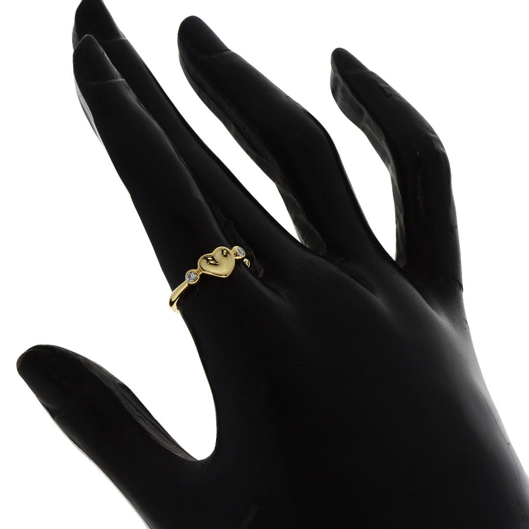 TIFFANY&Co. Ring 18K Yellow Gold gold Full Heart 2P Diamond Women Used Authentic