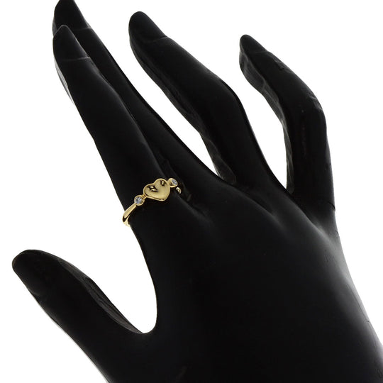 TIFFANY&Co. Ring 18K Yellow Gold gold Full Heart 2P Diamond Women Used Authentic
