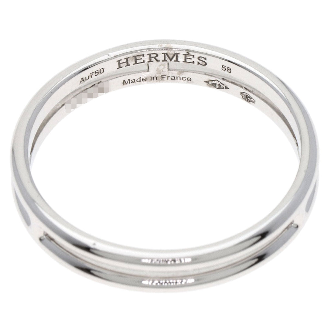 HERMES Ring K18WG Silver Arianne Wedding #58