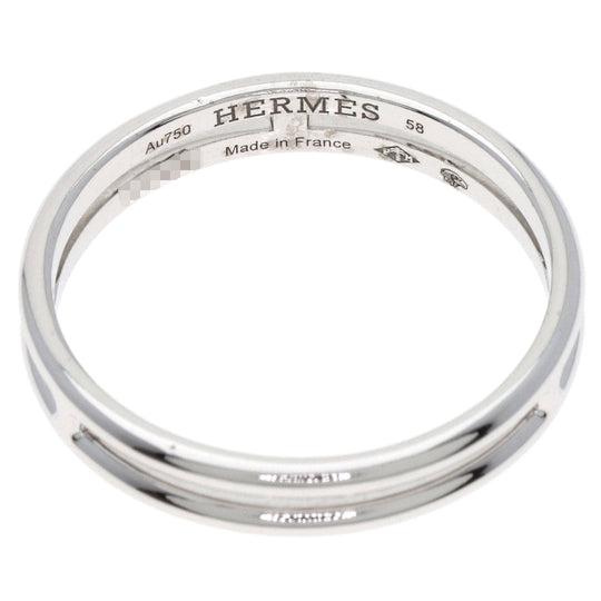 HERMES Ring K18WG Silver Arianne Wedding #58