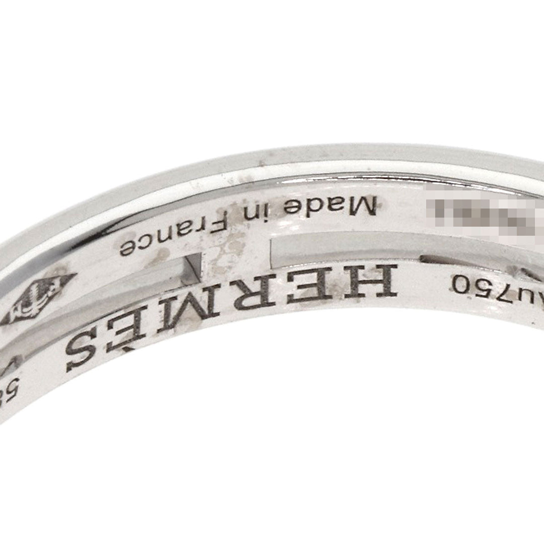 HERMES Ring K18WG Silver Arianne Wedding #58