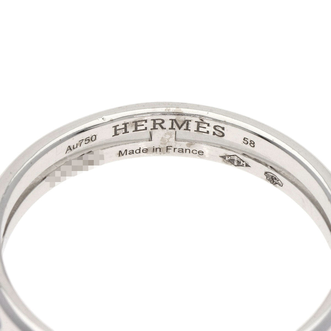 HERMES Ring K18WG Silver Arianne Wedding #58