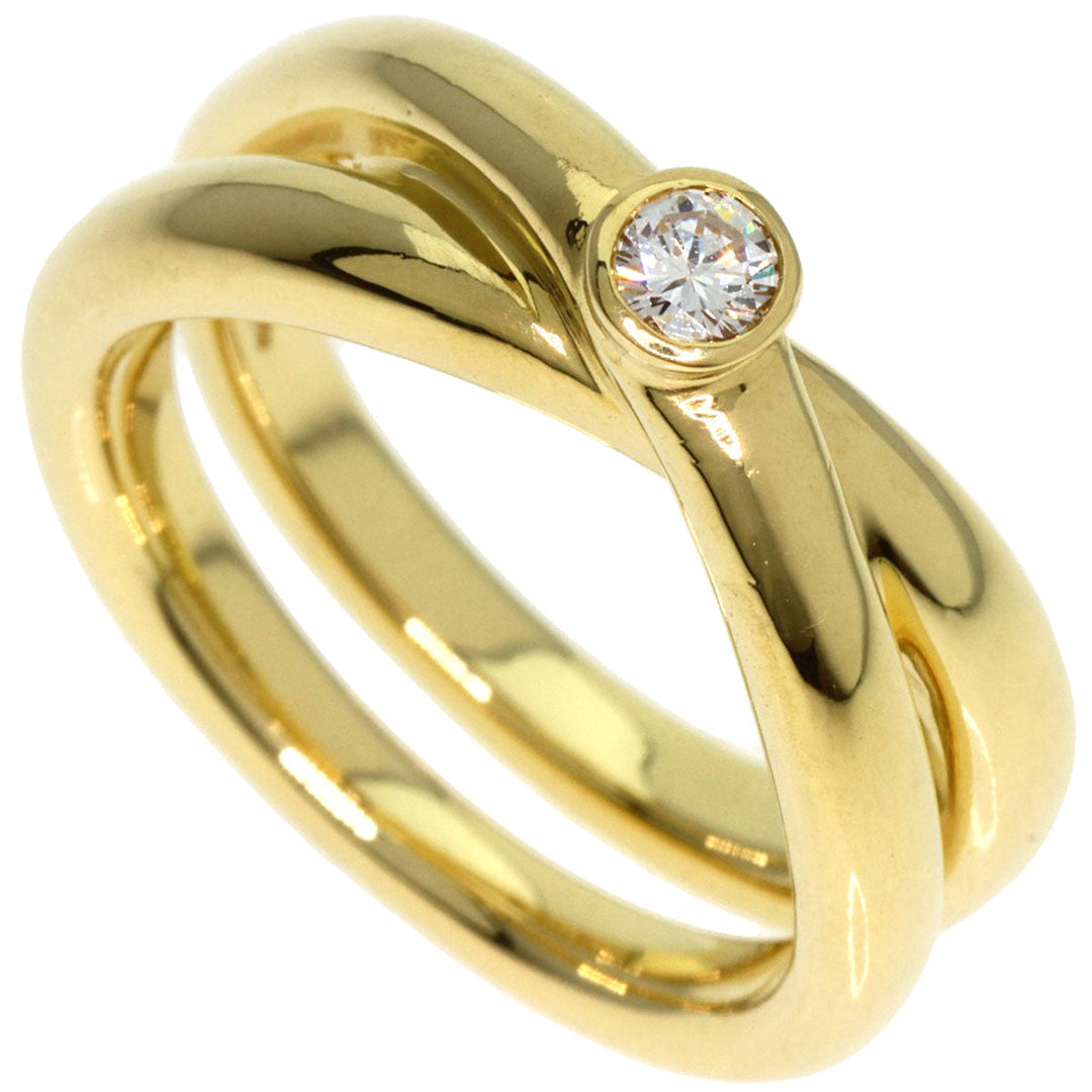 TIFFANY&Co. Ring 18K Yellow Gold gold Paloma Picasso Cross 1P Diamond
