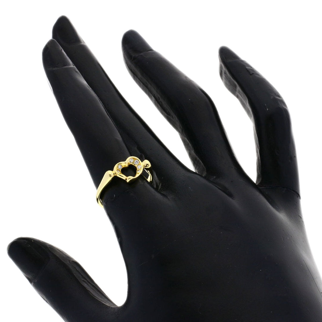 TIFFANY&Co. Ring 18K Yellow Gold gold Open heart diamond Women Used Authentic