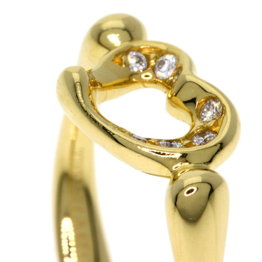 TIFFANY&Co. Ring 18K Yellow Gold gold Open heart diamond Women Used Authentic