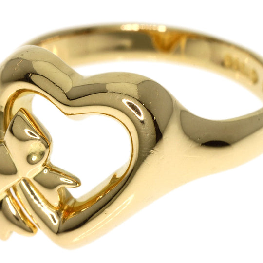 TIFFANY&Co. Ring 18K Yellow Gold gold Heart ribbon Women Used Authentic