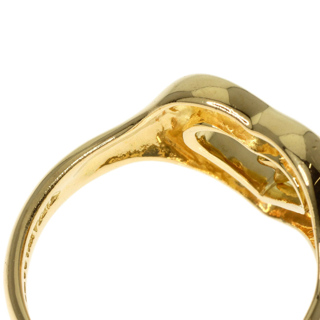 TIFFANY&Co. Ring 18K Yellow Gold gold Heart ribbon Women Used Authentic