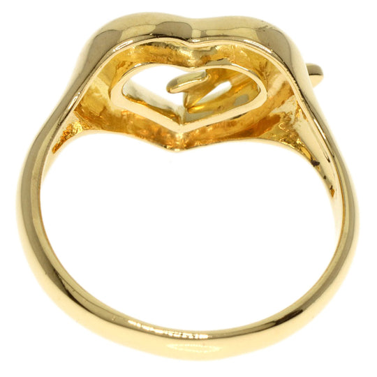 TIFFANY&Co. Ring 18K Yellow Gold gold Heart ribbon Women Used Authentic