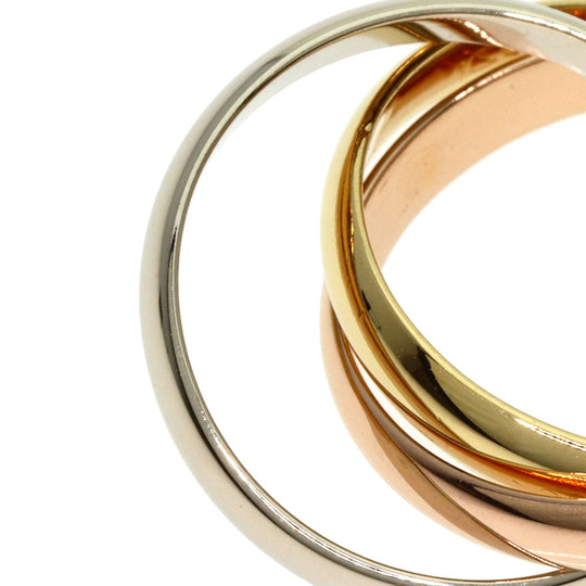 CARTIER Ring K18YG , K18WG , K18PG gold Trinity #52 Women Used Authentic