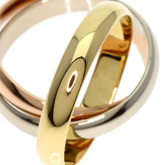 CARTIER Ring K18YG , K18WG , K18PG gold Trinity #52 Women Used Authentic