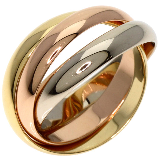 CARTIER Ring K18YG , K18WG , K18PG gold Trinity #52 Women Used Authentic