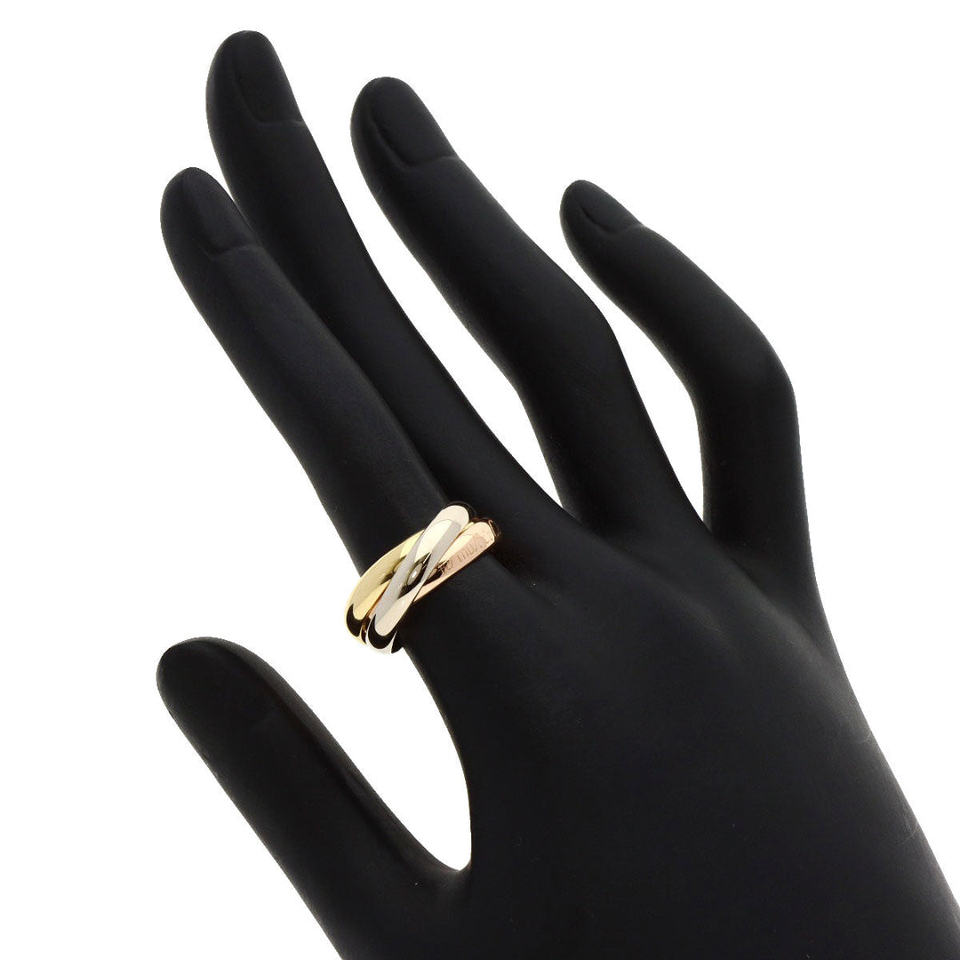 CARTIER Ring K18YG , K18WG , K18PG gold Trinity #52 Women Used Authentic