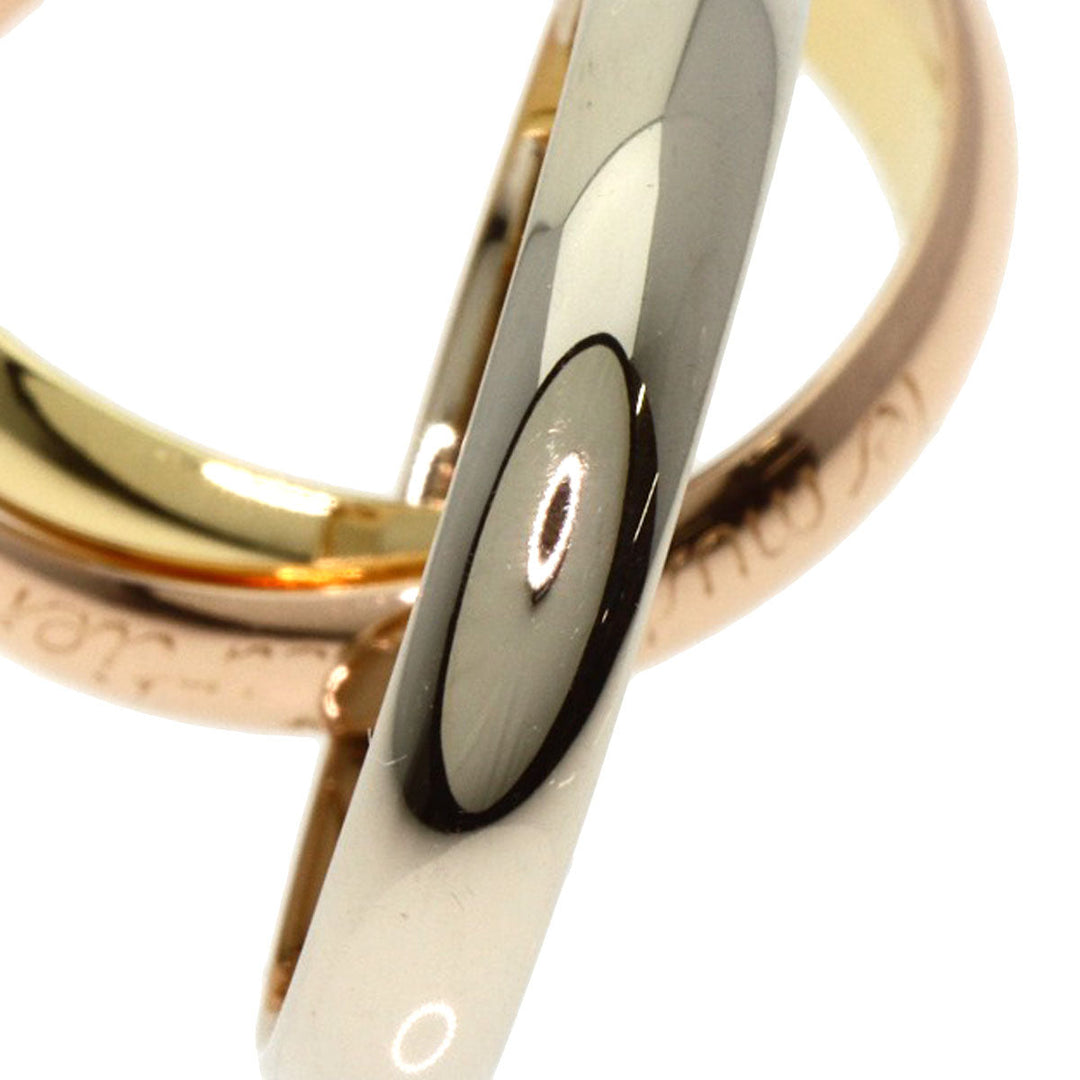 CARTIER Ring K18YG , K18WG , K18PG gold Trinity #52 Women Used Authentic