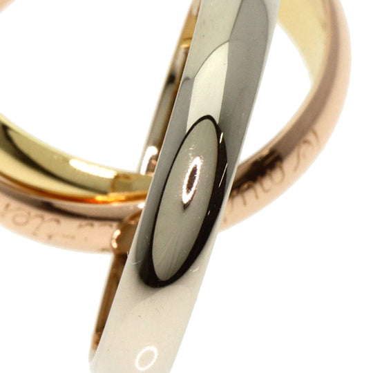 CARTIER Ring K18YG , K18WG , K18PG gold Trinity #52 Women Used Authentic