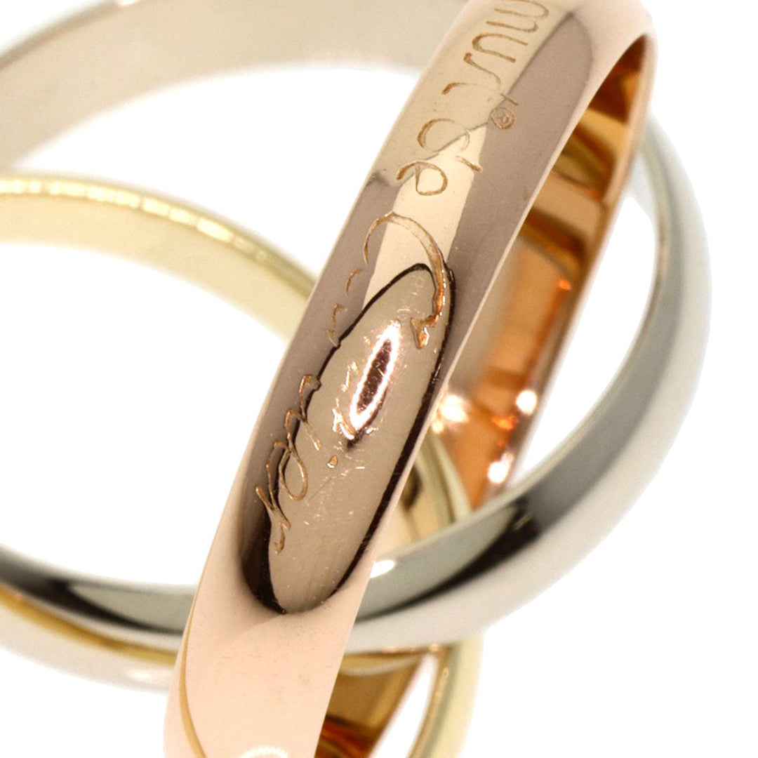 CARTIER Ring K18YG , K18WG , K18PG gold Trinity #52 Women Used Authentic