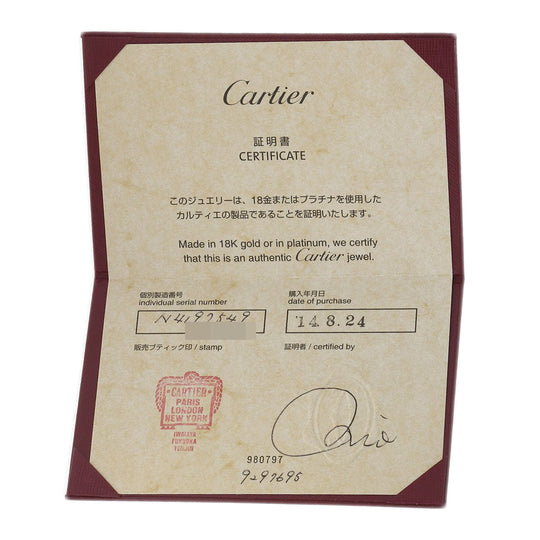 CARTIER Ring PT950 Silver Ballerina Solitaire Diamond #50 Women Used Authentic