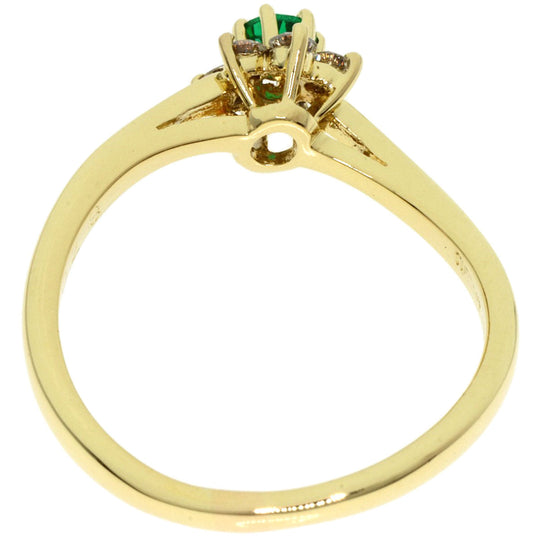 TIFFANY&Co. Ring 18K Yellow Gold gold Buttercup Emerald Diamond Women Used Authentic