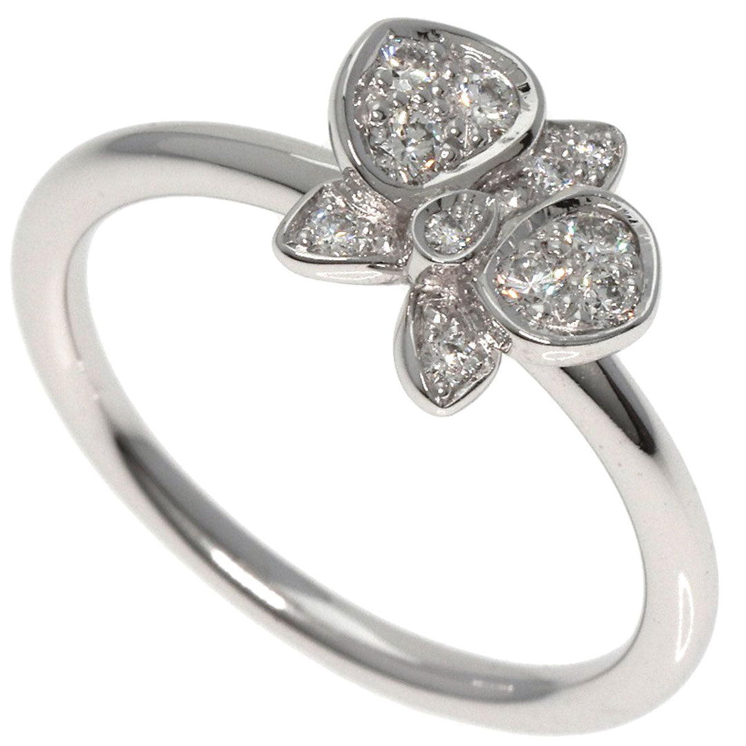 CARTIER Ring K18WG Silver Caress d'Orchidee Diamond #48