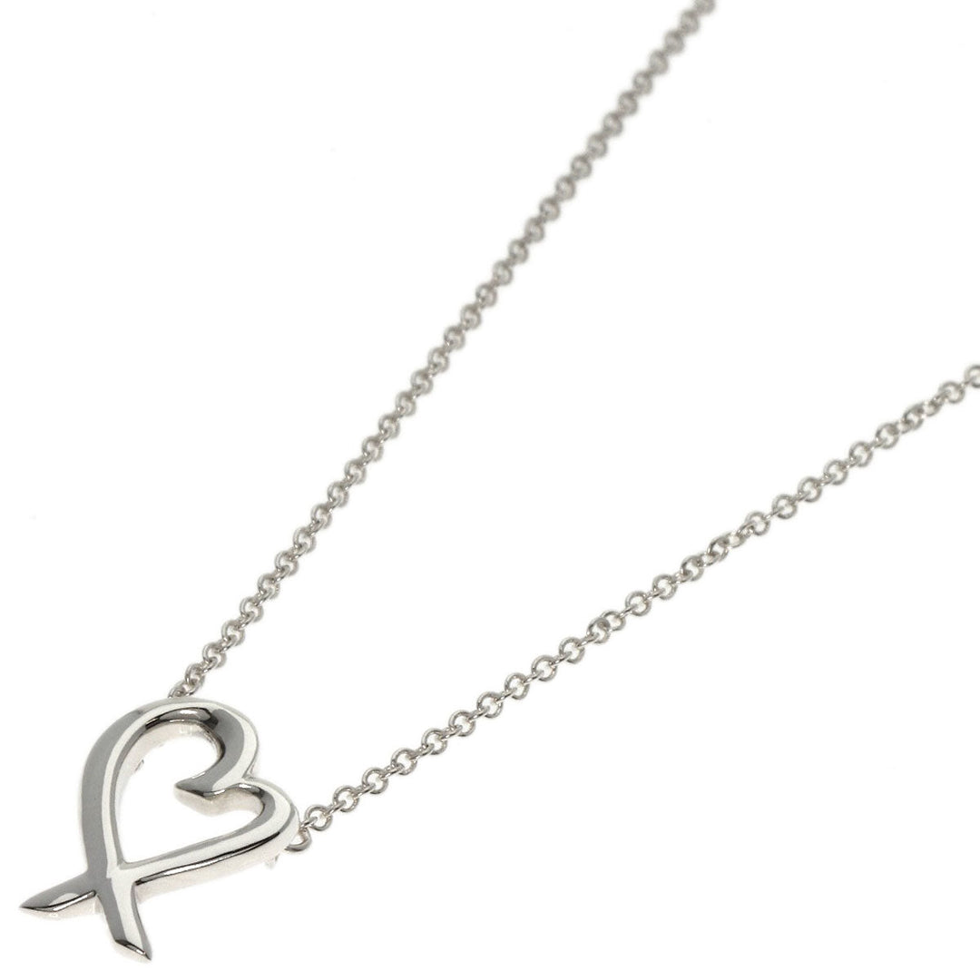 TIFFANY&Co. Necklace SV Silver Loving Heart Mini Women Used Authentic