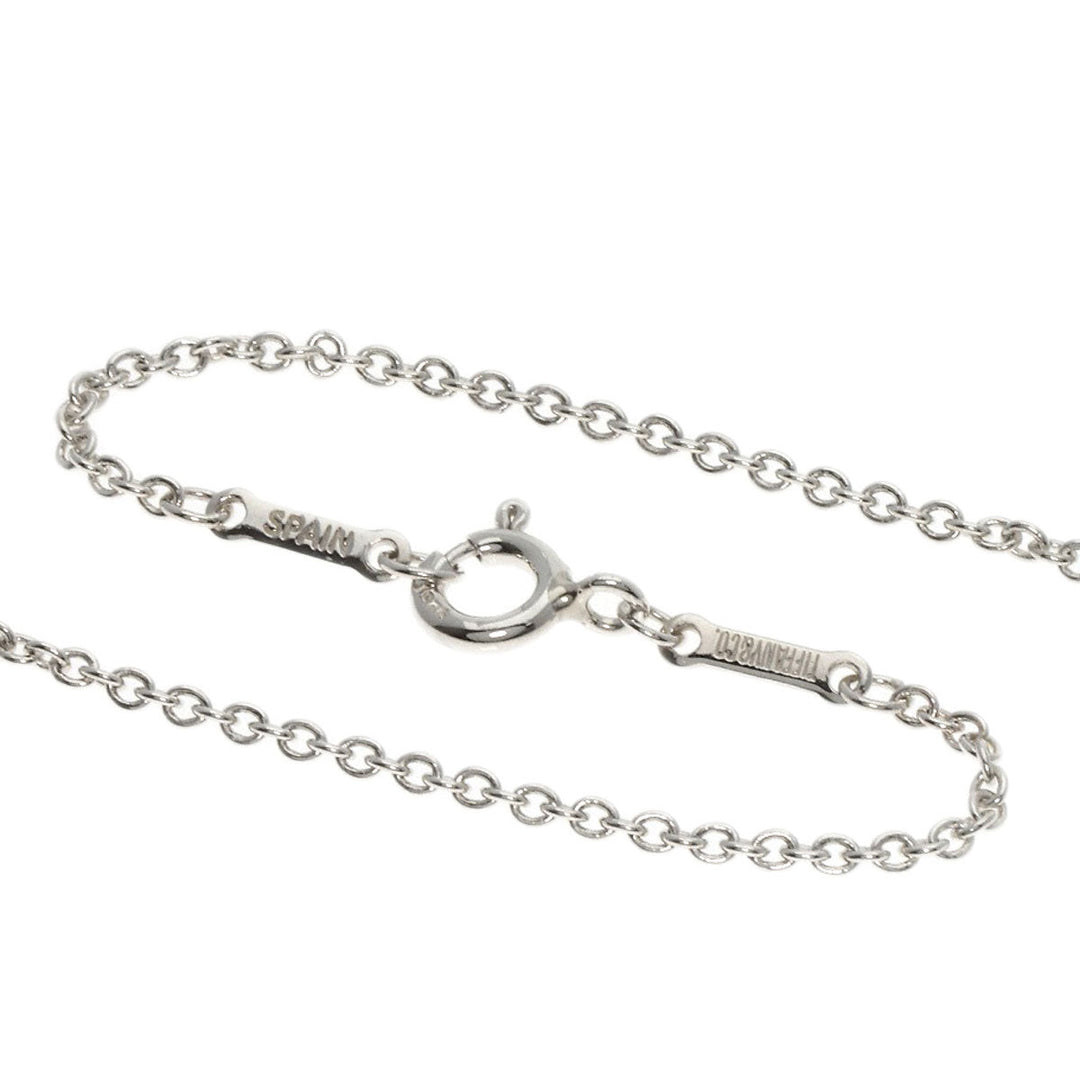 TIFFANY&Co. Necklace SV Silver Open heart Women Used Authentic