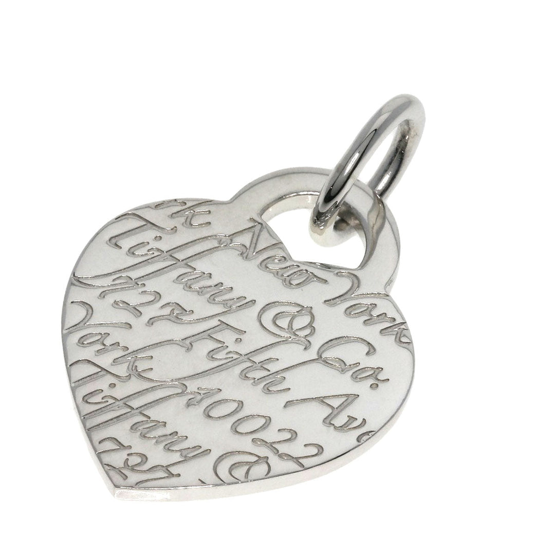 TIFFANY&Co. Pendant top SV Silver Notes Heart Women Used Authentic