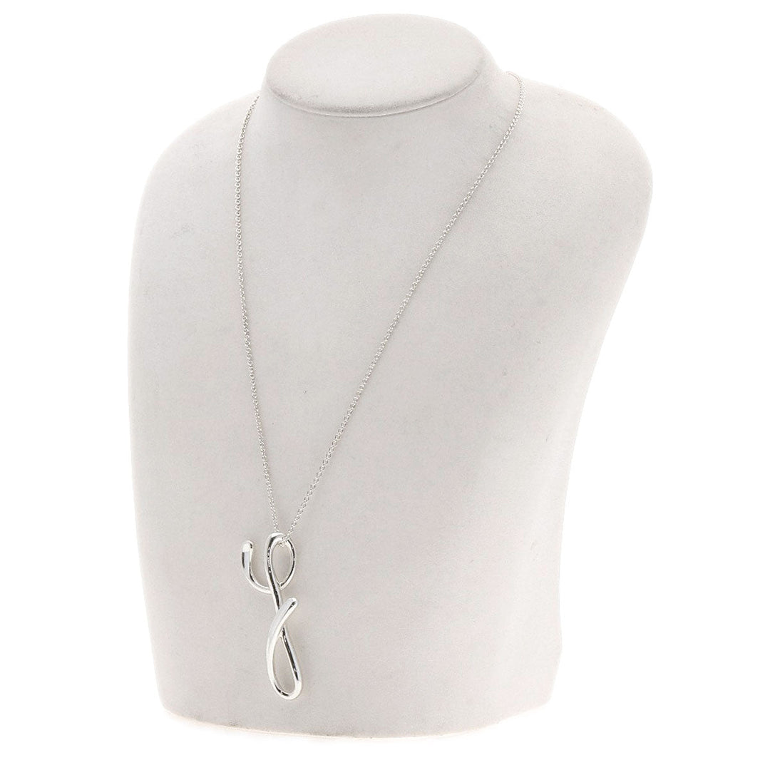 TIFFANY&Co. Necklace SV Silver initial Y large Women Used Authentic