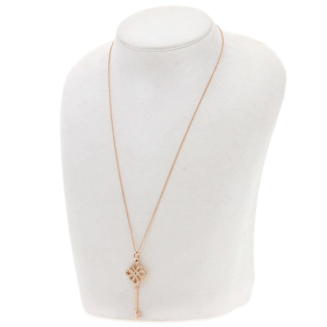 TIFFANY&Co. Necklace 18K Pink Gold gold Knot key diamond
