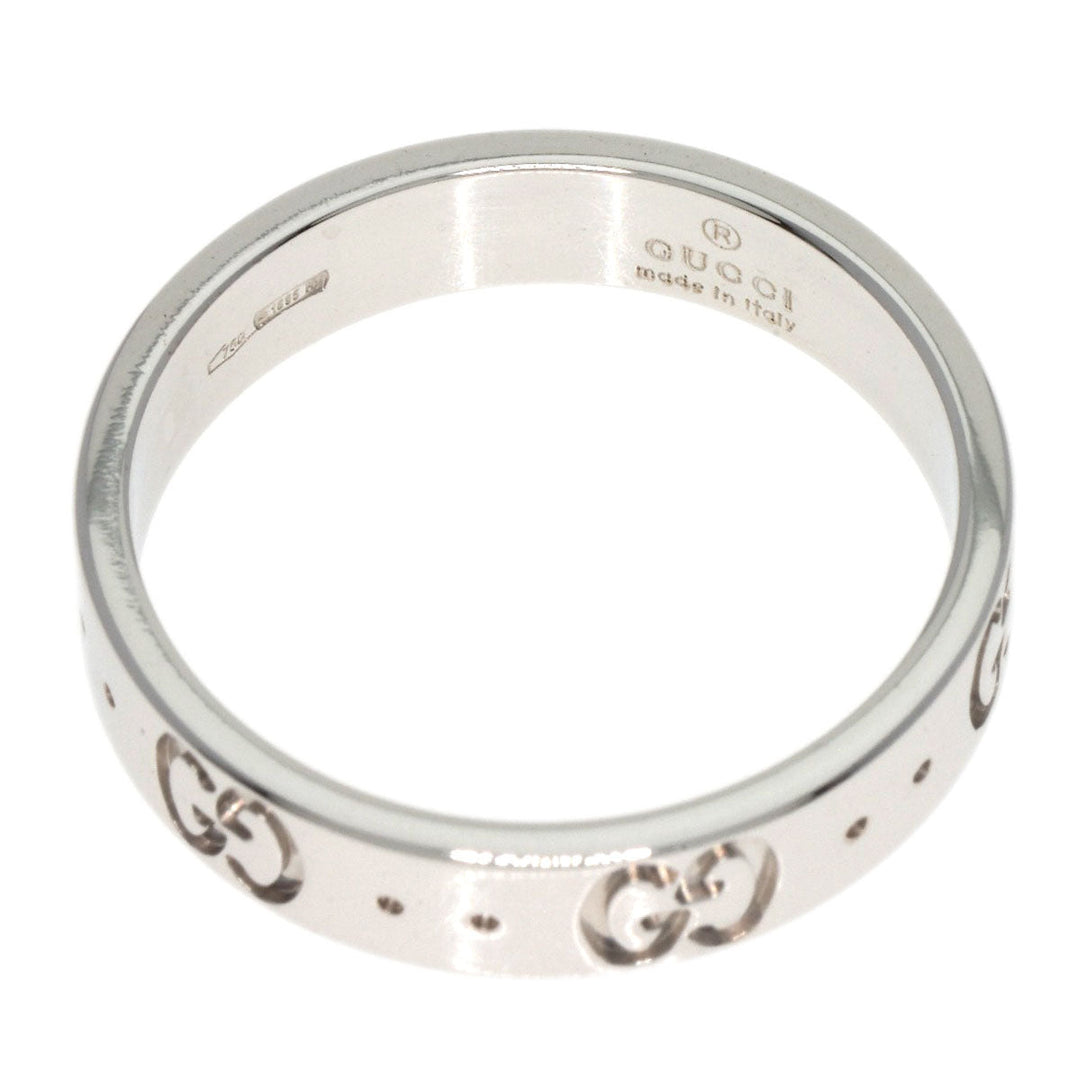GUCCI Ring K18WG Silver Icon ring # 12 Women Used Authentic