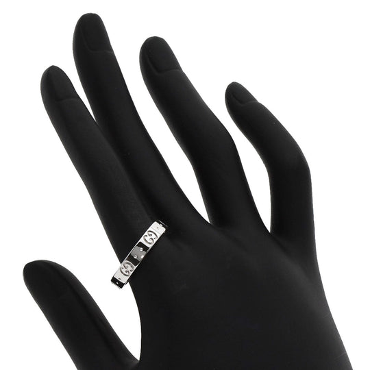 GUCCI Ring K18WG Silver Icon Ring #20 Women Used Authentic