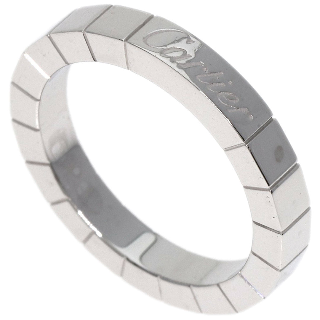 CARTIER Ring K18WG Silver Laniere # 49 Women Used Authentic