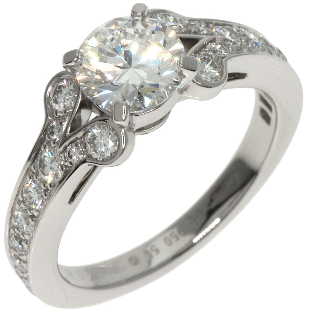 CARTIER Ring PT950 Silver Ballerina Diamond # 50