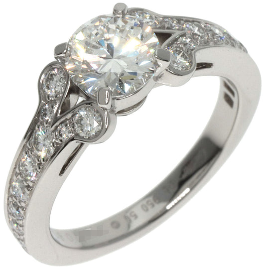CARTIER Ring PT950 Silver Ballerina Diamond # 50