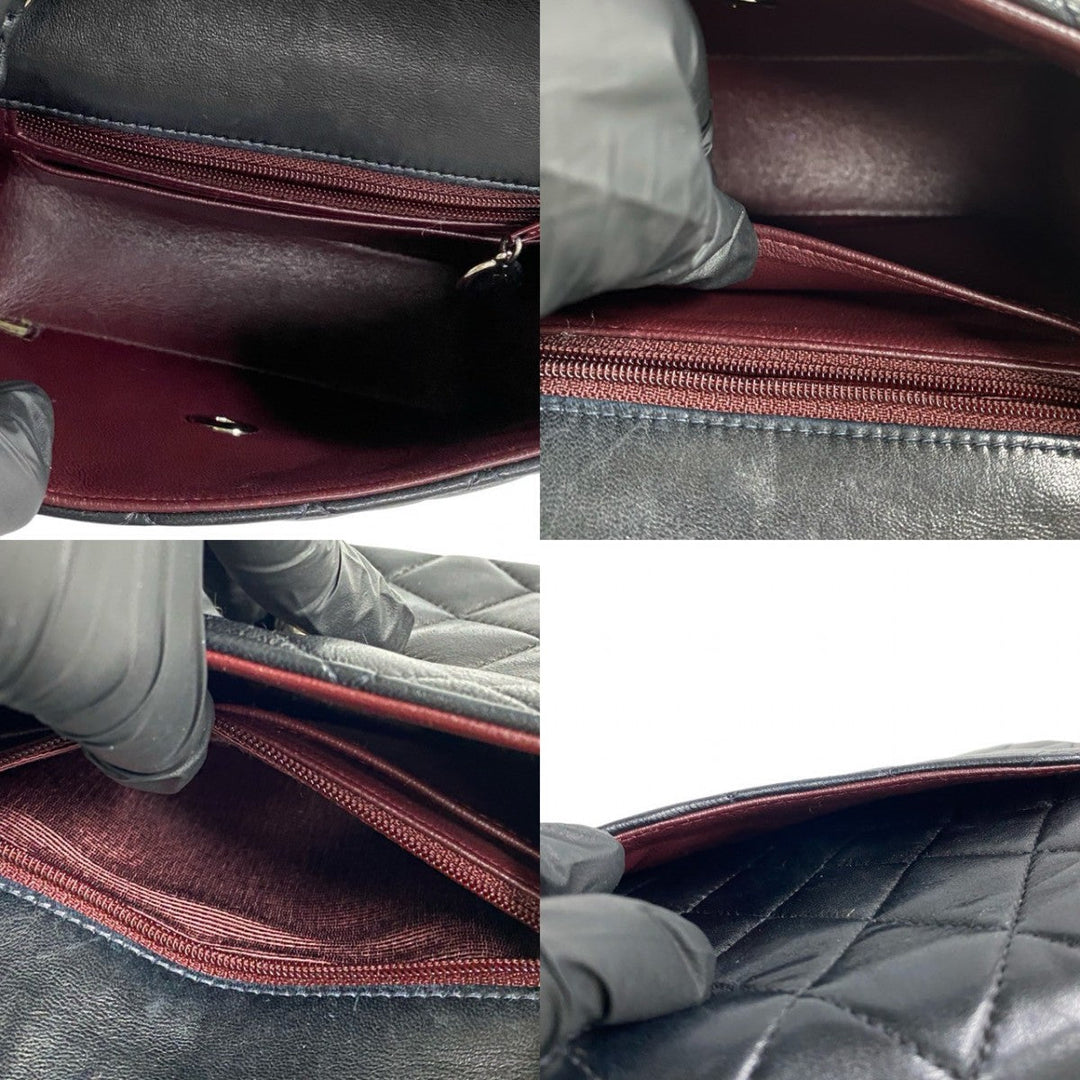 CHANEL Shoulder Bag lambskin black Matrasse