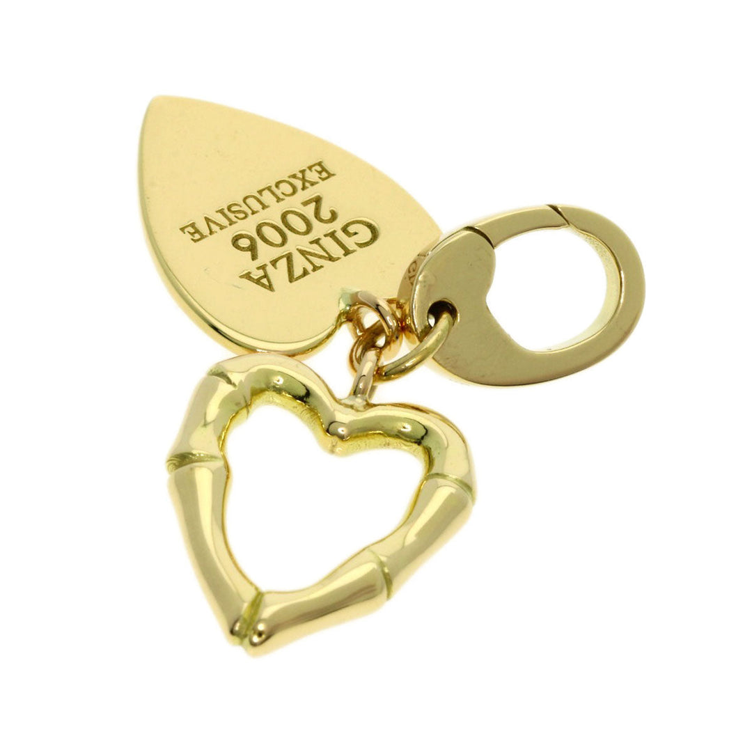 GUCCI Pendant top 18K Yellow Gold gold Heart Double Charm GINZA 2006 Women Used Authentic