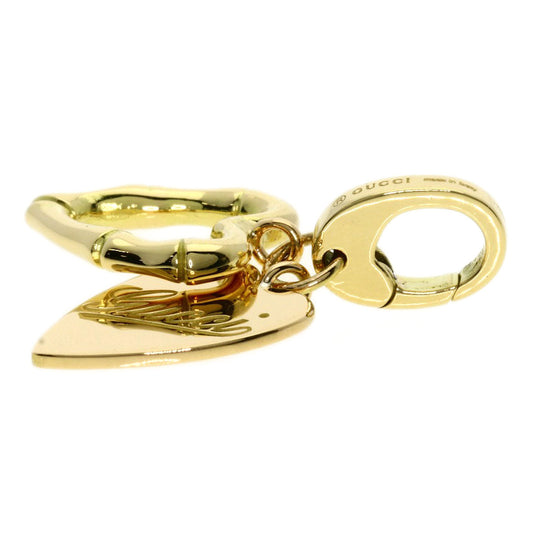 GUCCI Pendant top 18K Yellow Gold gold Heart Double Charm GINZA 2006 Women Used Authentic