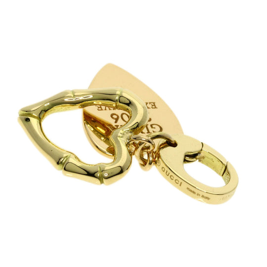 GUCCI Pendant top 18K Yellow Gold gold Heart Double Charm GINZA 2006 Women Used Authentic